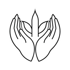 Heal the souls line art vector