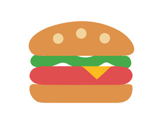 hamburger isolated on white background