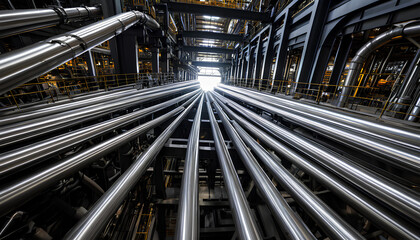 Obraz premium High-grade operations: wet-looking steel and functional lighting convey advanced capability