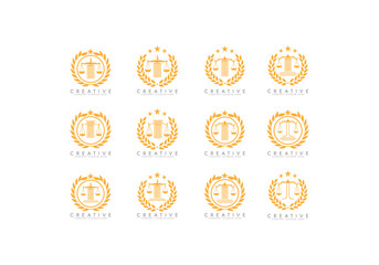 Law logo scales justice law firm logo  justice lawyer logo vector design