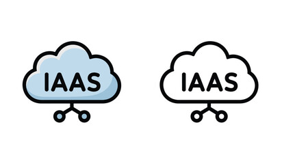 Obraz premium IaaS Cloud Computing Diagram Infrastructure as a Service Illustration Connectivity with Nodes