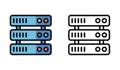 Server Stack Illustration Network Technology Infrastructure Database Communication