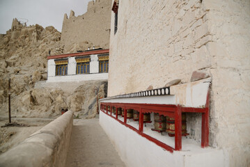 Shey Palace in Ladakh region, India. The palace, south of Leh, mostly in ruins now, was built in...