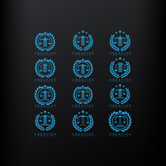 Law logo scales justice law firm logo  justice lawyer logo vector design
