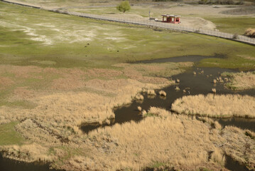 View of Indus valley from Shey palace. Ladakh, India. Panorama of Indus valley from Shey palace....