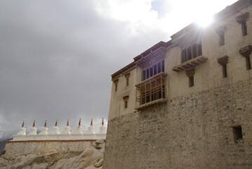 Shey Palace in Ladakh region, India. The palace, south of Leh, mostly in ruins now, was built in...