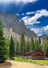 The Nokhu Crags tower over the Lake Agnes Trailhead in Colorado's State Forest State Park near Walden