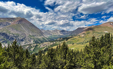 Scenic Rocky Mountain views along Colorado's Hoosier Pass Loop Trail south of Breckenridge