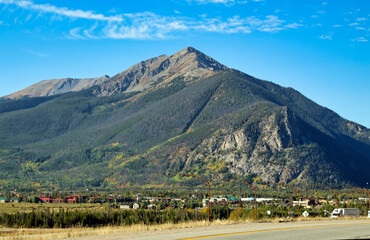 Mount Royal towers over Frisco, Colorado, just off Interstate 70