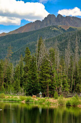 Hiker at Colorado's State Forest State Park near Walden