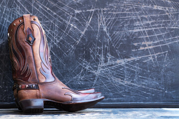 Cowboy Boot as Fashion Accessory. Rich materials and sculpted detail for rustic sophistication.