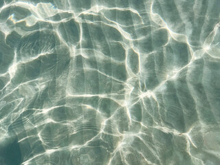 Light reflection on the sea sand bottom through transparent water, Abstract textured background wallpaper
