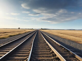 Fototapeta premium railway tracks in the countryside