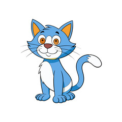 Obraz premium Cartoon Kitten Character Pack Cute Cat Vector Collection for Games, Kids Books, Stickers & Branding Use