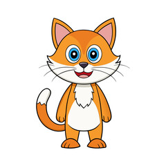 Fototapeta premium Cartoon Kitten Character Pack Cute Cat Vector Collection for Games, Kids Books, Stickers & Branding Use