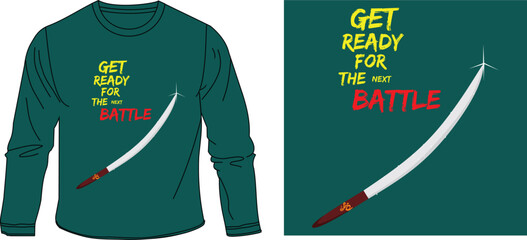 get__ready t-shirt design vector illustration