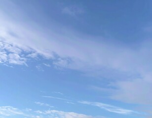 Fototapeta premium Clear sky with scattered clouds