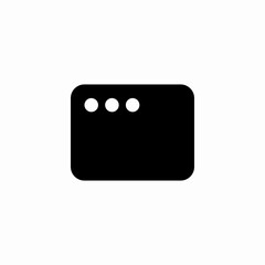 window tab menu icon sign vector