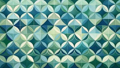 subtle geometric pattern in calming blues and greens geometric tileable contemporary