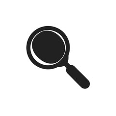 Simple Black Magnifying Glass Icon for Search and Discovery Concepts