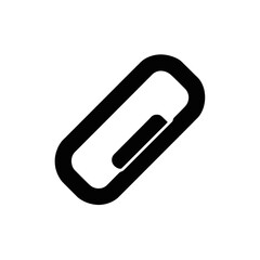 Obraz premium Essential Black Paperclip Icon Graphic Representing Document Attachment, Office Organization, and Digital File Linking Symbol for Various Applications