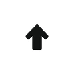 Simple Black Upward Arrow Icon on White Background