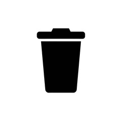 Trash Can Icon Simple Vector Illustration for Waste Disposal and Recycling Awareness