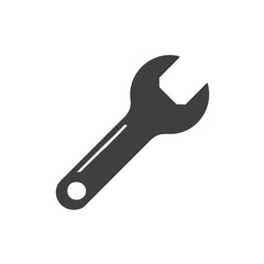 Simple Vector Illustration of a Wrench, Representing Tools, Repair, and Mechanics