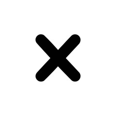 Obraz premium Simple Black Letter X Symbol on a White Background, Graphic Design Element for Various Projects