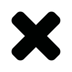 Fototapeta premium Bold X Shape A Simple Design for Negative Space and Cancellation, Ideal for Graphic Elements 