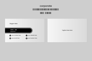 new modern clean creative minimalist corporate business card, name card and visiting card design