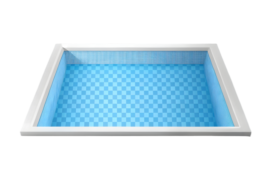 Rectangular swimming pool isolated on transparent background PNG icon isolated with transparent background