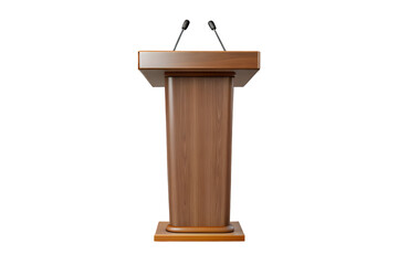 Press conference podium isolated on transparent background PNG icon isolated with transparent background