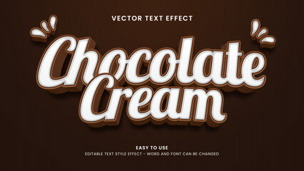 chocolate cream editable text effect