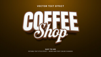 coffee shop editable text effect