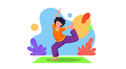 Person practicing yoga, perfect for wellness websites or health brochures.