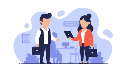 Business people meeting, ideal for presentations or company websites.