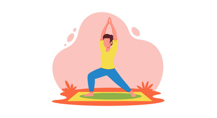 Person practicing yoga, perfect for wellness websites, brochures, or health apps.