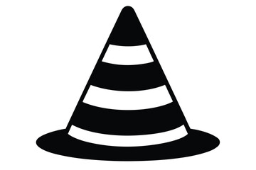 construction cone vector icon illustration
