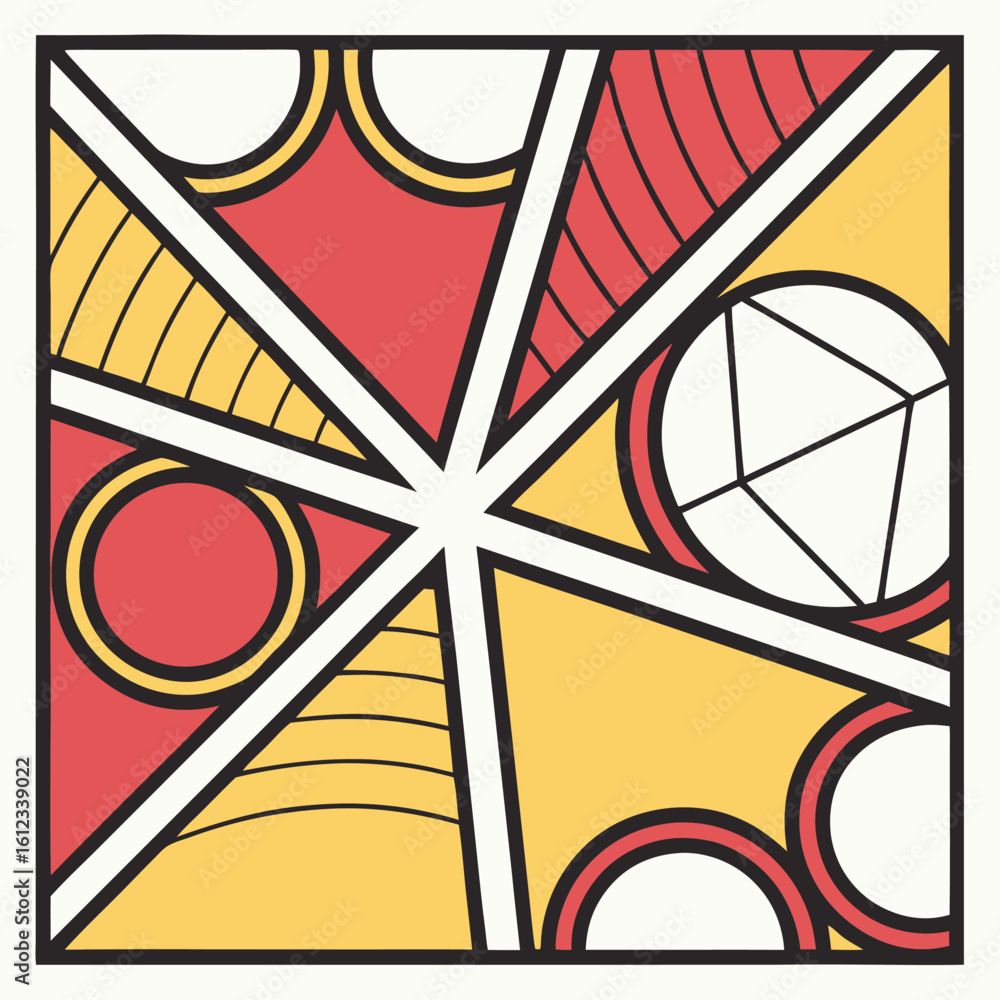 Poster celtic knot cross pattern with abstract design in vector illustration style