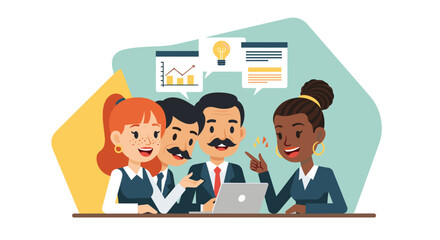 Diverse business team brainstorming ideas, perfect for website banners or marketing materials.