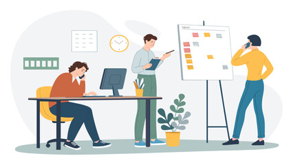 Teamwork in modern office, perfect for business presentations, websites, and marketing materials.