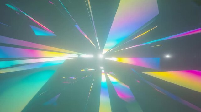 abstract prismatic background with rainbow reflection of light with bright holographic pastel colors