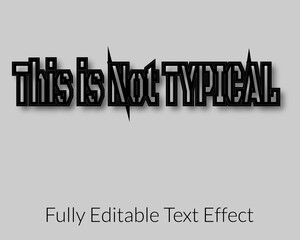 Black Sharp Edge Techy Text Effect. Fully Editable Text Effect.