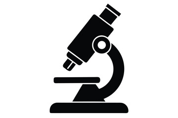 microscope vector icon silhouette illustrations