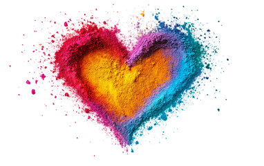 Top down artistic view of a swirling color trail creatively forming the shape of a heart in motion isolated on transparent background PNG