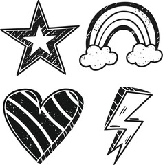 Hand drawn arrows set vector illustration icon design symbols collection