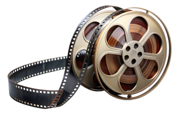 Cinema film roll isolated PNG icon with transparent background