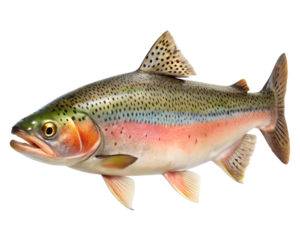 trout  isolated on white background. PNG Transparent file type with high definition quality And vibrant color grading Available.