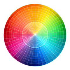 color wheel  isolated on white background. PNG Transparent file type with high definition quality And vibrant color grading Available.
